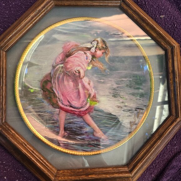 Collectors Plate w/ Frame: Heart of a Child Plate by Alan Murray - Picture 1 of 2